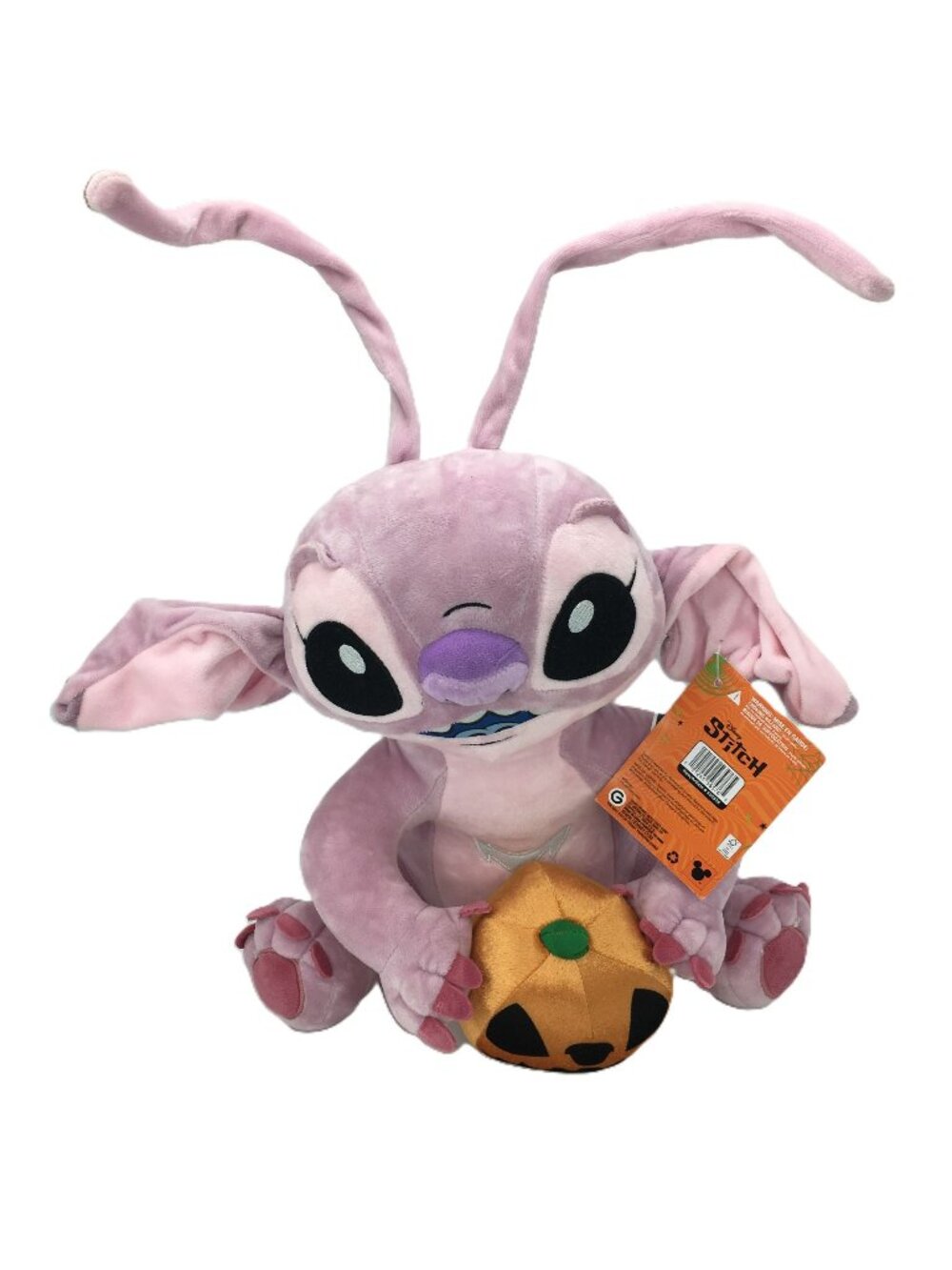 Disney Angel Stitch Halloween Greeter Plush Pumpkin Gemmy Lilo & Stitch NWT